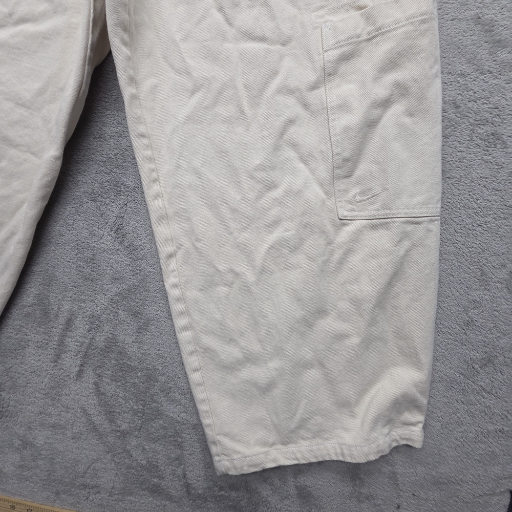 Nike Life Men's Utility Pants L Measured 34x26 Beige White Cargo Cotton - Picture 7 of 14